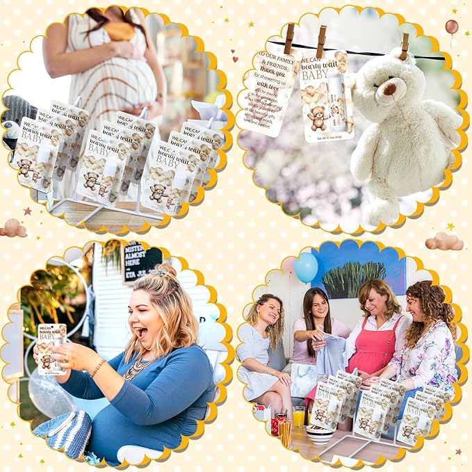 30 Pack Bear Baby Shower Party Gifts Favors Gifts Bulk Lip Balms for Guests Woman Man Entertainment Neutral Gender Reveal Favors Baby Shower Prizes Souvenirs Baby Gift Bags Stuffers