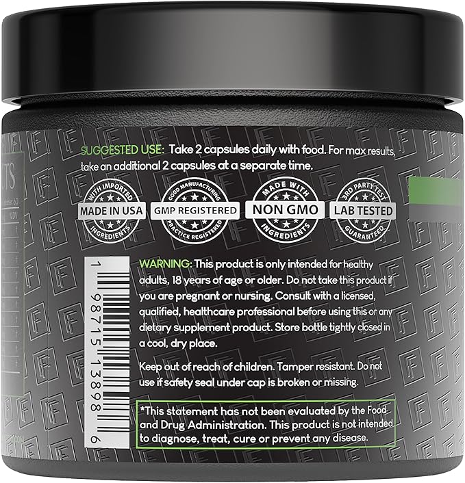 Crown of Glory 10-in-1 Hair Growth Maximizer, DHT Blocker with Saw Palmetto, Fo-Ti, Collagen, Supports Thicker Hair & Scalp Health (2 Month Supply, 120 Capsules)