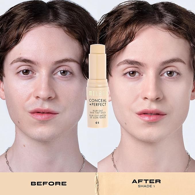 Milani Conceal + Perfect - Skin Tint Stick, Blur Out Tinted Moisturizer Makeup, Shade 001
