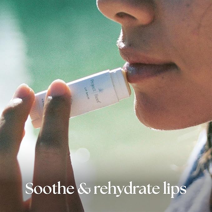Cooling Lip Balm w/Organic Peppermint, Shea Butter, Vitamin E, Hydrating Chapstick, Soothe Dry Sunburnt Lips, After Sun Care, 2 Pack