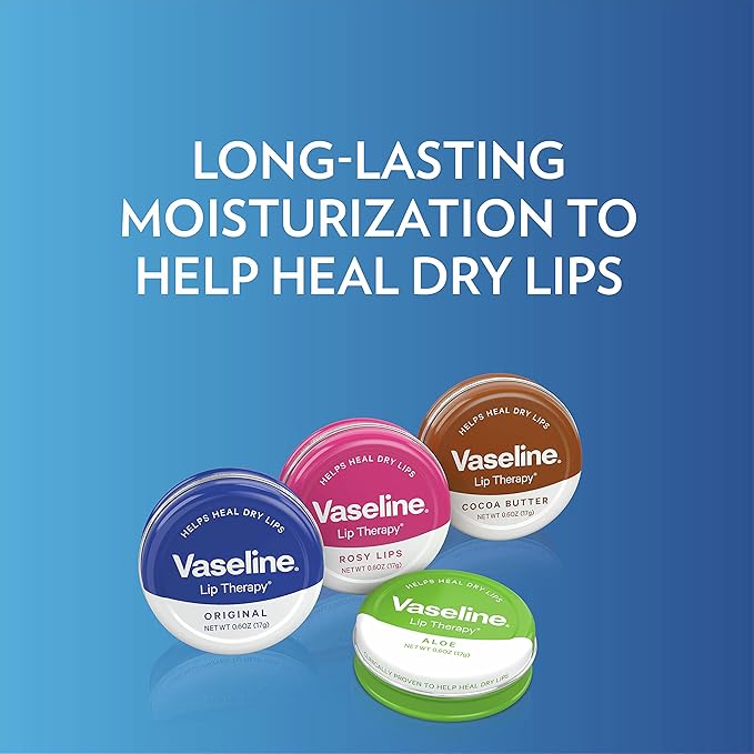 Vaseline Lip Therapy Lip Balm Tin Rosy Lips 0.6 oz 6 Count