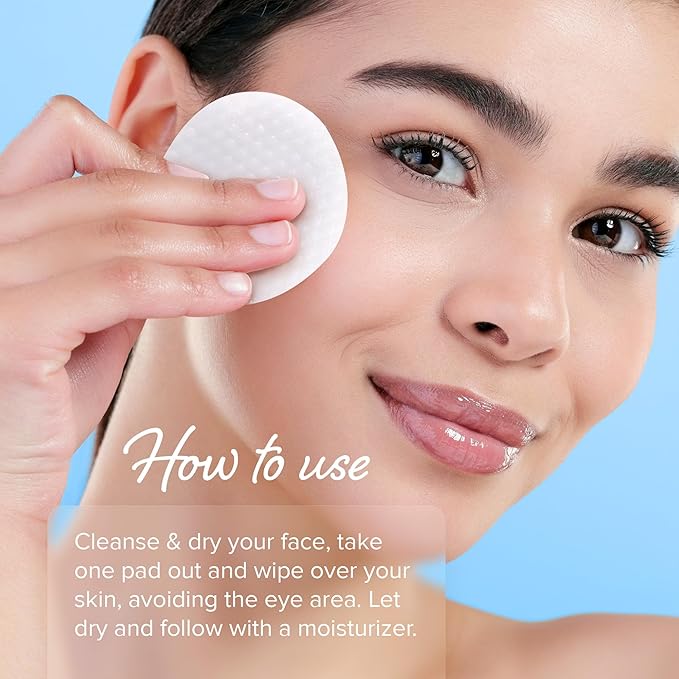 MAREE Glycolic Acid Pads - Toner Pads for Face Cleansing - Exfoliating Pad with Tea Tree Oil, Salicylic Acid & Vitamins E, B3, B5 - Facial Polishes & Peels, Skin Pore Resurfacing & Radiance - 50 Count