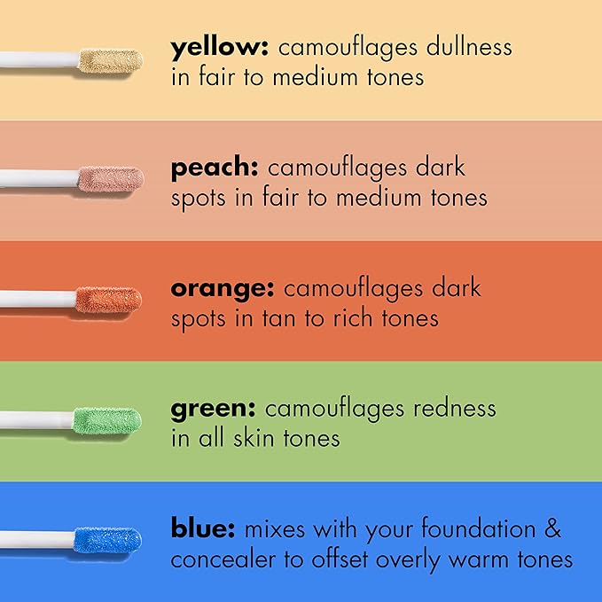 e.l.f. Camo Color Corrector, Hydrating & Long-Lasting Color Corrector For Camouflaging Discoloration, Dullness & Redness, Vegan & Cruelty-Free, Blue