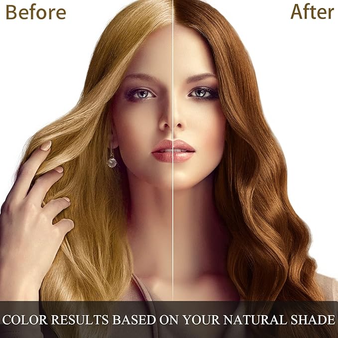 Dark Brown Hair Dye Shampoo 3 in 1 for Gray Coverage for Women Instant Natural Hair Color Shampoo Semi Permanent 500ML - Champu Para Canas Mujer