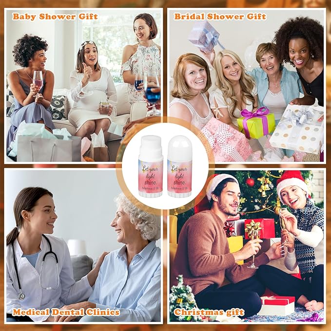 72 Pcs Mini Lip Balm Bulk Gift, 8 Flavors, Christian Themed, Moisturizing for All Skin Types