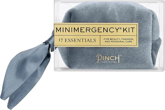 Pinch Provisions Velvet Minimergency Kit, for Her, Includes 17 Must-Have Emergency Essential Items, Compact, Multi-Functional Pouch, Gift for Parties and Birthdays