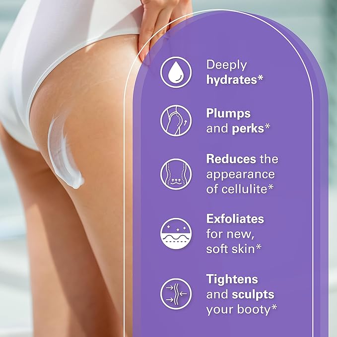 Moisturizing Butt Mask for Women - Butt Firming Mask and Caffeine Cellulite Cream for Thighs and Buttocks with Collagen - Clarifying Butt Firming Cream for Cellulite KP and Dry Skin by M3 Naturals