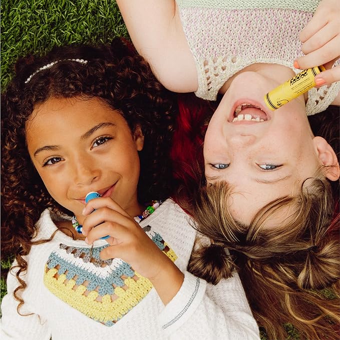 Poppy & Pout Kids Jumbo Lip Balm | All Natural Lip Balms & Moisturizers | Hydrates with Beeswax, Vitamin E, Organic Coconut Oil | Cruelty-Free | Lip Balm in Recyclable Cardboard Tube (Banana Fanna)
