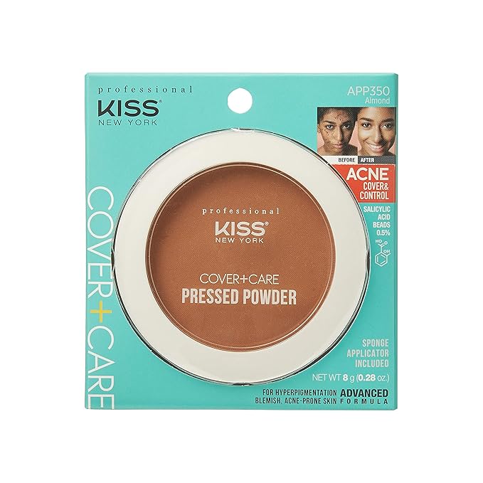 KISS Cover and Care Acne Control Pressed Powder- APP350 (Almond)