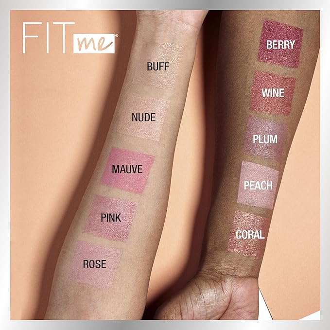 Maybelline Fit Me Blush, Lightweight, Smooth, Blendable, Long-lasting All-Day Face Enhancing Makeup Color, Coral, 1 Count