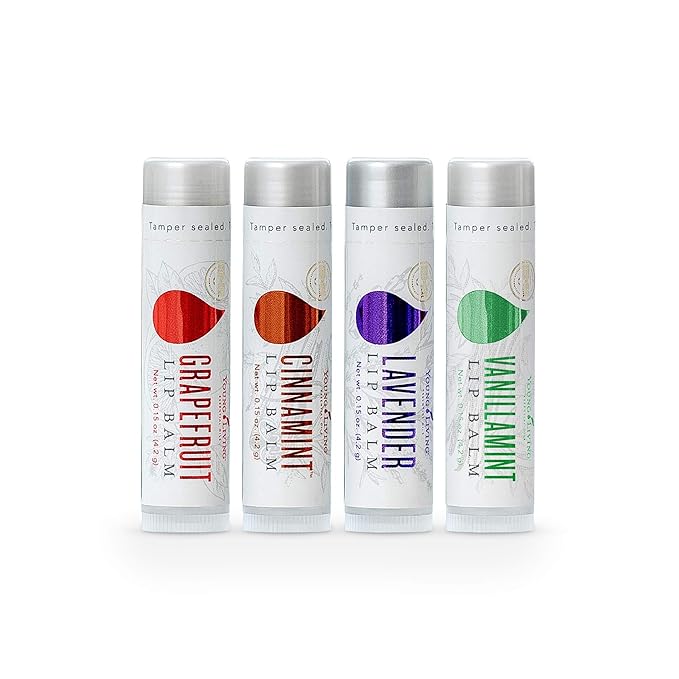 Young Living Lavender Lip Balm - 0.15 oz - Essential Oils , Soothes Dry Lips , Hydrates & Softens , Natural Lip Care Hydrating Lip Treatment , Moisturizing Lip Balm