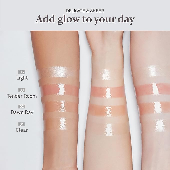 hince True Dimension Radiance Balm 10g - Natural Shimmer Glow Face Highlighter Stick Glow Balm Korean Blush Transparent Color Skin Tone Slim Fitting Texture, Multi Makeup Stick (1, TENDER ROOM, TP003)