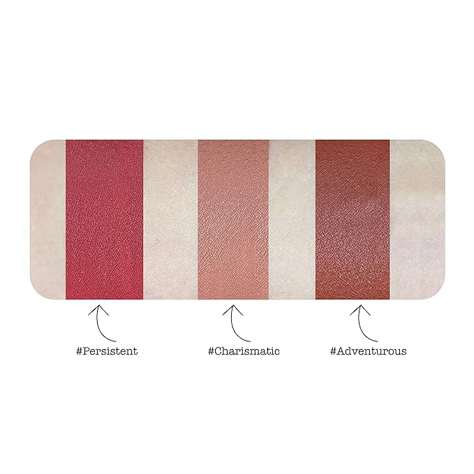 the Balm Voyage Vacay Matte Lip Trio Special Edition for Women - 3 Pc 0.25oz Lipstick - Persistent, 0.25oz Lipstick - Charismatic, 0.25oz Lipstick - Adventurous