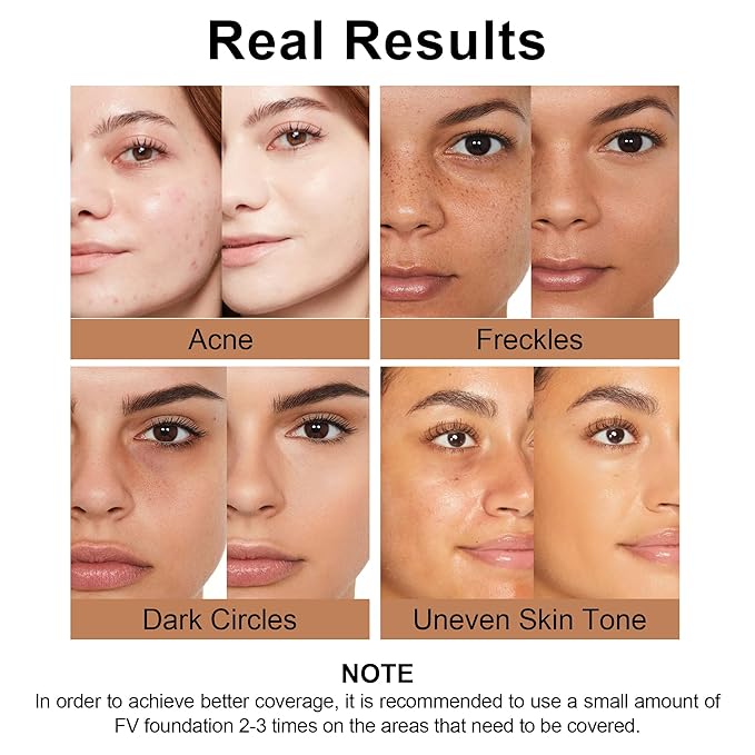 FV 2 Pack Hydrating Liquid Foundation Makeup, Waterproof & Lightweight, Natural Finish with Medium Coverage, Ideal for Dry and Normal Skin (Nourishing Ivory)