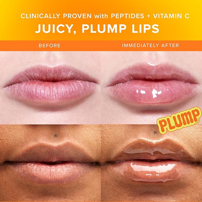 Farmacy Peptide Lip Balm - Lip Smoothie Hydrating Lip Balm with Vitamin C to Visibly Plump + Smooth Lip Lines - Nourishing Lip Treatment with a High-Gloss Finish - Mango (10g)