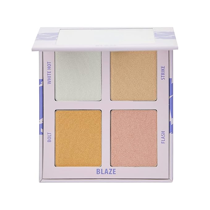 Carter Beauty Mini Highlighter Palette | Long Lasting Makeup | Shimmer & Matte Shades (Blaze)