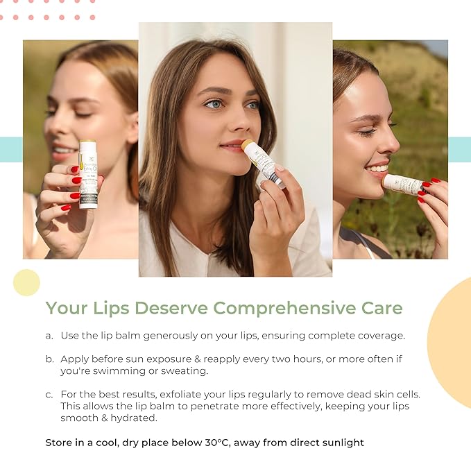 YNN Emu Oil Moisturizing Lip Balm with Extreme SPF50+ Sun Protection - 4-Hour Water Resistant, Fortified with Vitamin E, Amino Acids & Omega 3, 6 & 9 - Y-Not Natural, 15g Stick - 2 Pack
