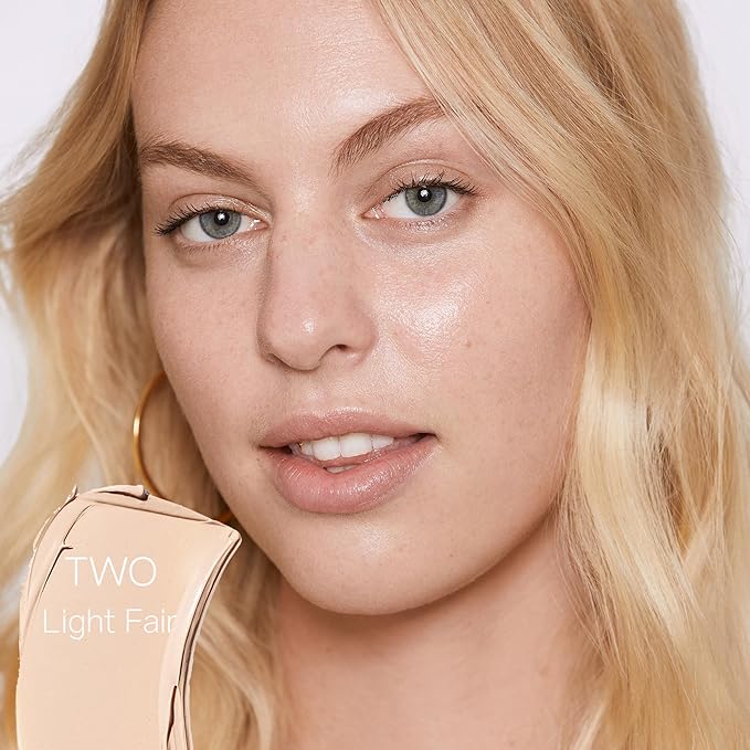 Saie Slip Tint Tinted Moisturizer with SPF 35 - Light Coverage, Glowy Skin Tint & Mineral Sunscreen for Face with Hydrating Hyaluronic Acid - Summer Makeup Essential - Shade Two (1.35 oz)