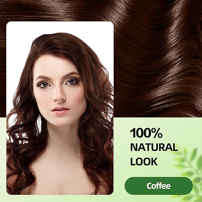 Hair Dye Shampoo 3 in 1 for Gray Hair Coverage, Argan nut Natural Shampoo Hair Dye for Women & Men/Ammonia-Free 500ml(Coffee)