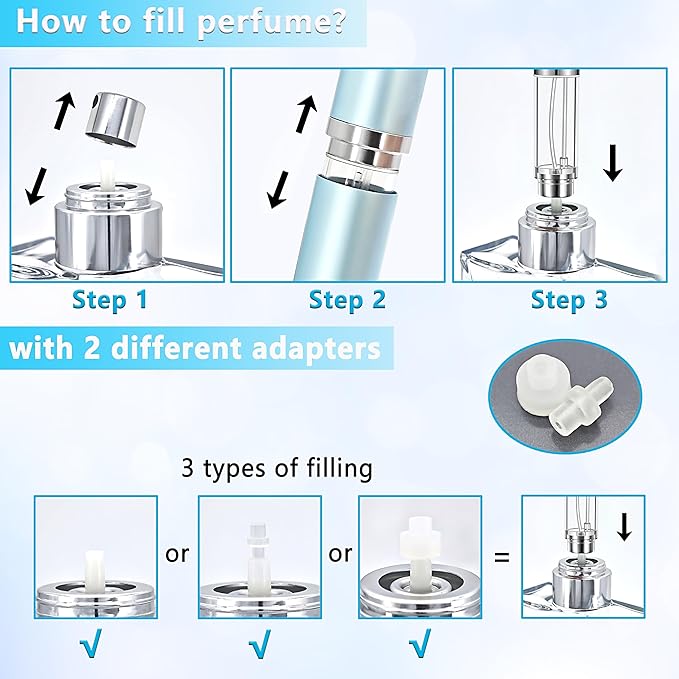 Refillable Perfume Atomizer Travel Bottle 5ml Leakproof Luxury Travel Perfume Refillable Bottle, Portable Fragrance Atomiser (Gold)