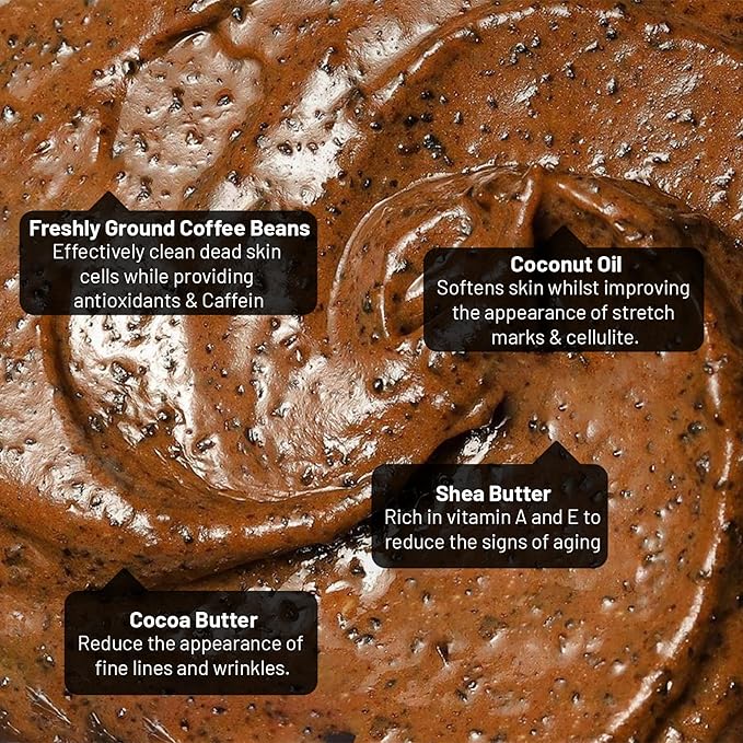 Cocoon Dak Lak Face Polish, Body Polish & Body Butter Combo. 100% Vegan Exfoliating Scrub for Smooth & Glowing Skins | Reduce Stretch Marks, Acne & Cellulite | Gift for Coffee Lovers (6.76 fl oz each)