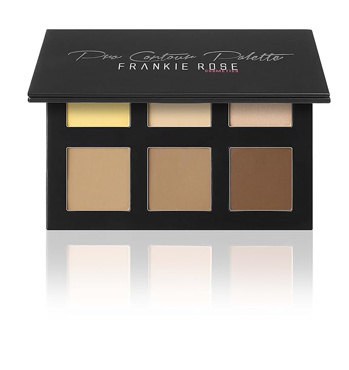 Frankie Rose Cosmetics Pro Contour Palette - Long-Wearing, Matte Finish Highlight Shades With Complementary Contour, Color Correctors & Shimmer Highlight Tones For All Skin Types