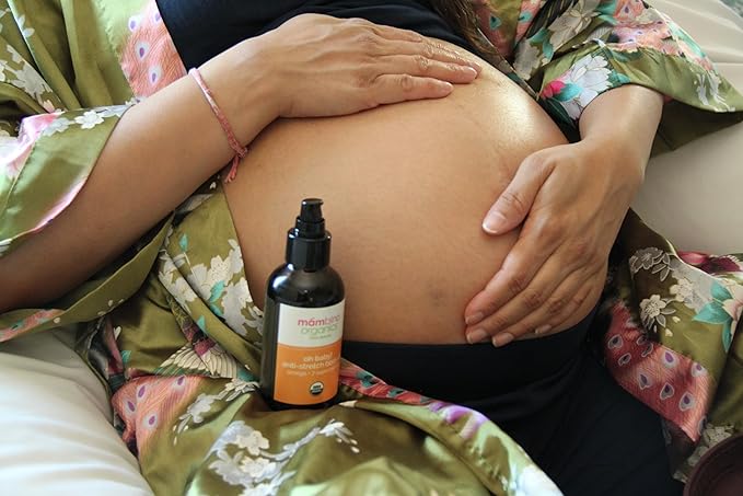First Trimester Set – All Natural Skincare Pregnancy Gift Box – Anti-stretch mark Belly Oil, Rose Facial Mist, Youth Glow Face Serum, Lip Balm - Mambino Organics