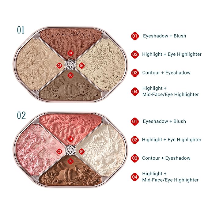 FLORASIS Eastern Beasts Sculpting Makeup Palette 02