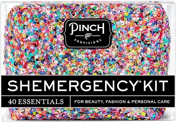 Pinch Provisions Shemergency Kit for Her, 40 Emergency Essential Items, Compact, Multi-Functional Pouch, Gift for Women, Birthday, Bachelorette Parties, and More!