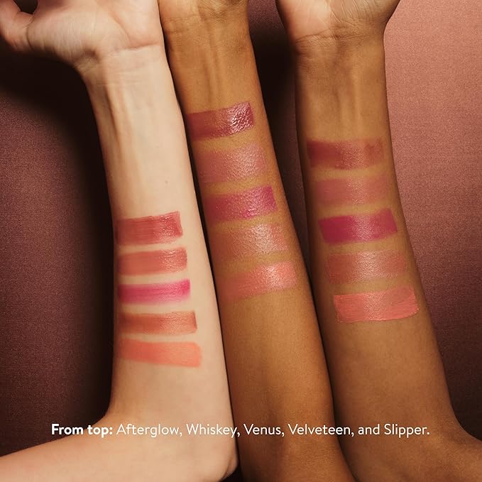 goop Beauty Cream Blush | Sheer Pop of Color for Lips & Cheeks | Vitamin C, Vitamin E, & Safflower Oil | Natural Makeup for Glowing Skin | Paraben & Silicone Free | 0.5 oz | Whiskey - Warm Terracotta