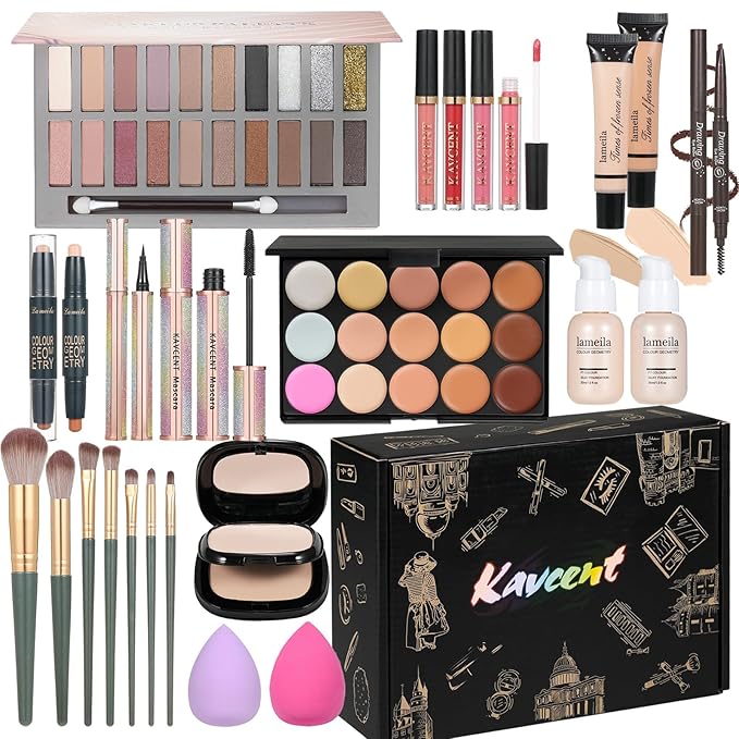 Makeup Kit Makeup Kits for Women Full Kit Makeup Sets for Teens Girls Eyeshadow Palette Foundation Concealer Makeup Powder Makeup Gift Set for Women