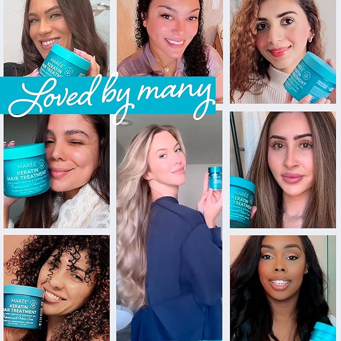 MAREE Hair Mask for Damaged Hair - Keratin Treatment Conditioner - Extremely Deep Conditioning Mask, Hydrating & Repairing, Keratina Mascarilla Para el Cabello
