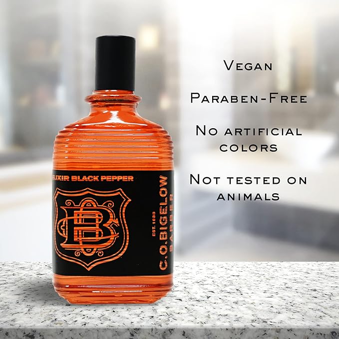 C.O. Bigelow - Elixir Black Pepper - No. 1586, 2.5 fl oz, Cologne for Men, Bourbon & Sandalwood Scented, Masculine, Refined, Long Lasting Mens Cologne