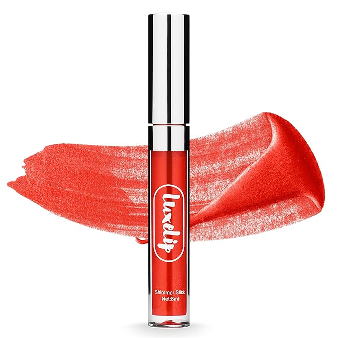 LuxeLip™ Matte Lipstick, Hydrating Non-Sticky Lip Gloss for Luminous Shine & Moisturized Lips, Lightweight, Long-Lasting Glossy Finish, Cruelty-Free Lip Makeup for Women (Chili Flake, 8ml)