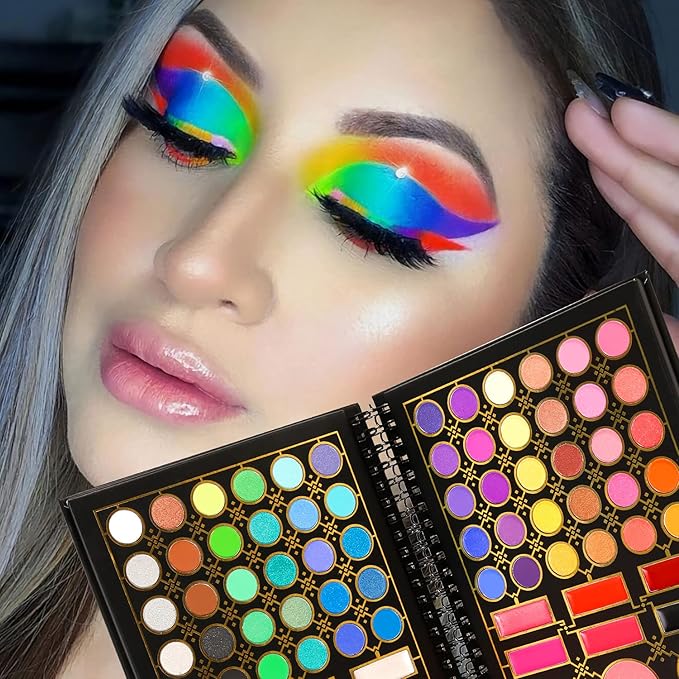 Makeup Palette for Teens, DE’LANCI Pro Makeup Pallet Gift Set for Teen Girls and Women,Beginners, 78 All in One Make up Eyeshadow Kit,Full Makeup Starter Kit for Young Teens Beginners or Pros