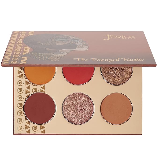 Juvia's Place Palette The Bronzed Rustic - Shades of 6, Professional Eye Makeup, Pigmented Palette, Makeup Palette for Eye Color & Shine