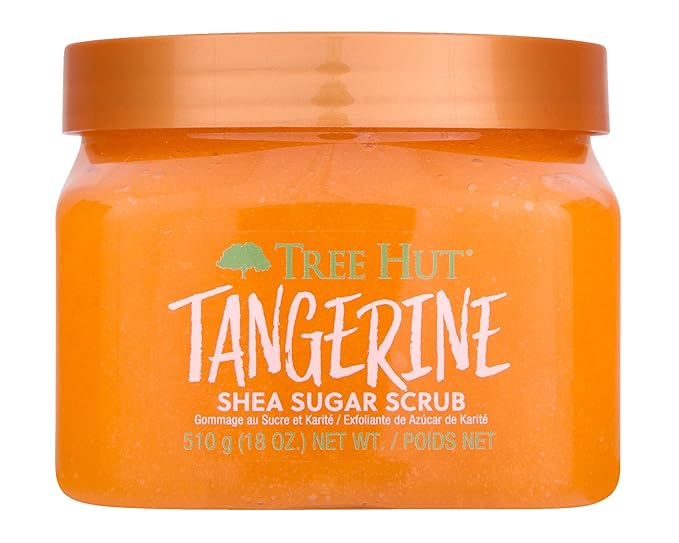 Tree Hut Tangerine Shea Sugar Scrub | Exfoliating Body Scrub Removes Dead, Dry Skin for a Soft & Hydrated Feel | Nourishing Essential Body Care | 18 fl oz.