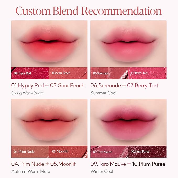 Espoir Couture Lip Tint Fitting Blur #10 Plum Puree 0.14oz | Soft and Creamy Color for Blurry Lip Look | Smudge-Proof Fixing Lip Stain | Lightweight and Comfortable Matte Finish