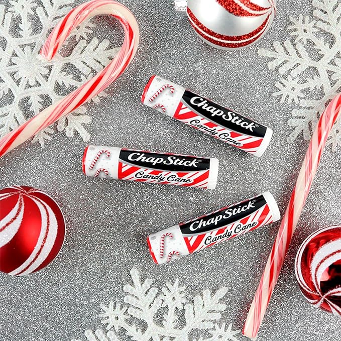 ChapStick Holiday Collection - Candy Cane, Pumpkin Pie & Sugar Cookie Flavors - Blister Pack of 3 Sticks 0.15 Each - Pack of 6 = 18 Sticks, Great Holiday Gift 3 Count (Pack of 6)