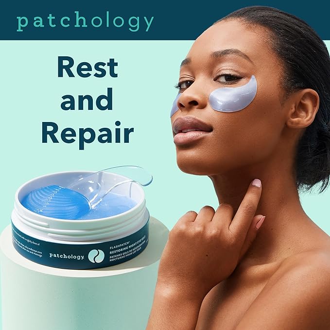 Patchology Restoring Night Under Eye Patches For Dark Circles and Puffy Eyes Care - Anti Aging Eye Masks with Retinol - Reduce Eye Bags, Puffiness & Wrinkles (15 Pairs)