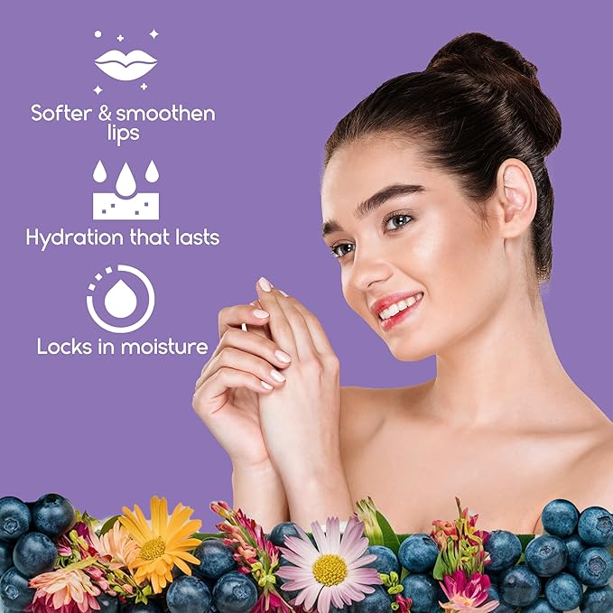 Lip Mask Overnight with Hyaluronic Acid & Collagen, Lip Sleeping Mask for Dry Cracked Lips, Moisturizing, Hydrating, Exfoliating Night Treatment for Lip Care (Berry)