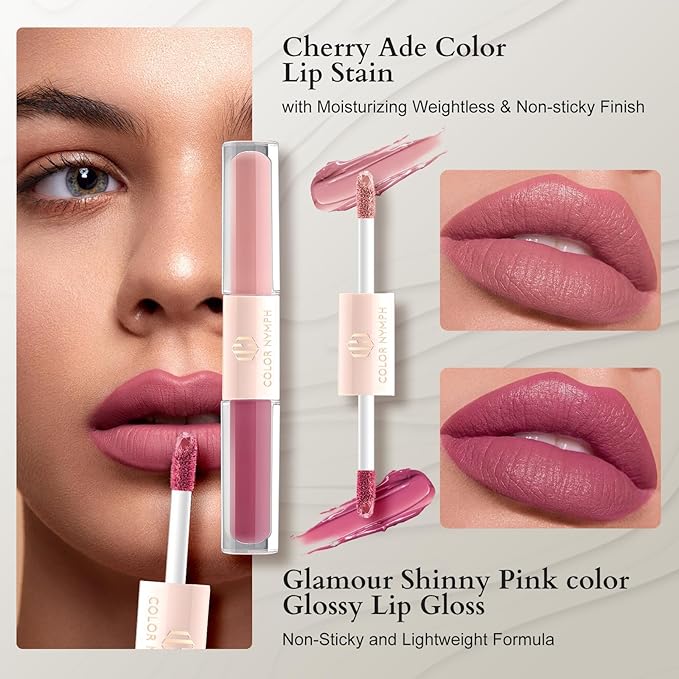 Color Nymph Beginners Makeup Kit for Teens Girls with Cosmetic Bag, Girls Makeup Kit For Women included 9 Color Eyeshadow Palette Concealer Liquid Blush Eyeliner Lipgloss