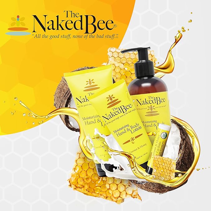 The Naked Bee Lip Balm in Orange Blossom Honey, Grapefruit Blossom Honey, and Pomegranate & Honey, 0.15 oz, 3 Pack