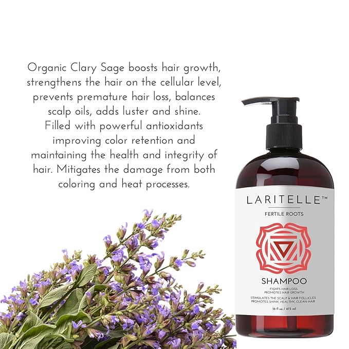 Organic Hair Growth Shampoo 17.5 oz – Fortifying & Strengthening with Ayurvedic Herbs, Lavender, Ginger, Rosemary, Patchouli, Clove – Reduces Shedding, Promotes Growth – Vegan, Made in USA