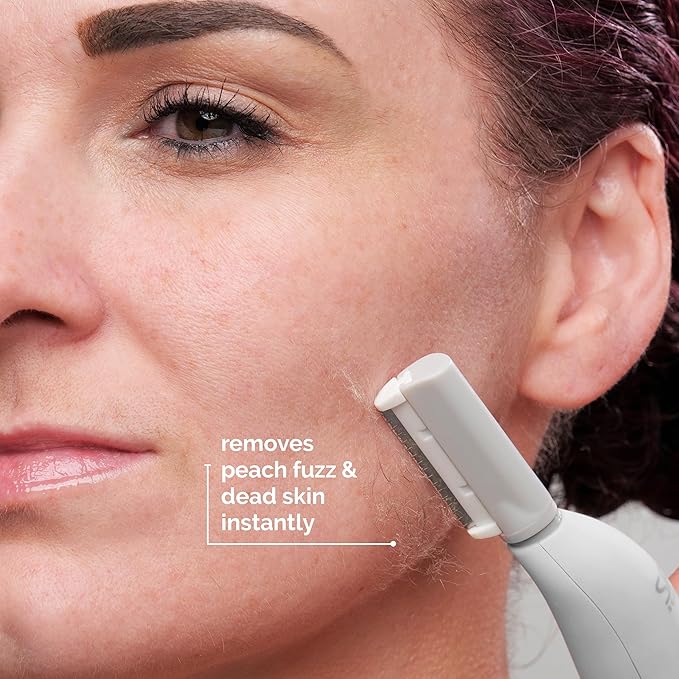 SPA SCIENCES - SIMA Patented Dermaplane Razor for Women Face – Painless 2-in-1 Facial Exfoliation & Peach Fuzz Hair Removal – Anti-Aging – 3 Speeds – Rechargeable – 19 Weeks Treatment