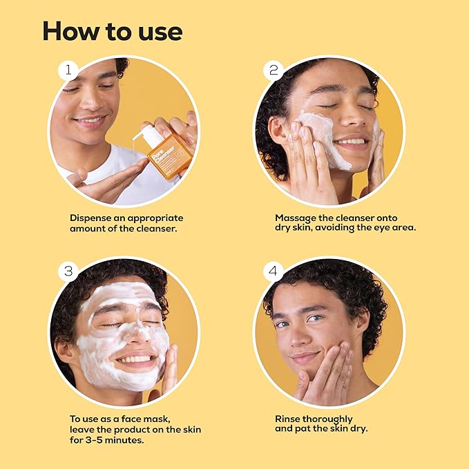 Hanhoo Pore Cleanser with Niacinamide, 6.76 Fl. Oz., 2-in-1 Facial Cleanser and Mask, with Niacinamide and Salicylic Acid, Clears Clogged Pores, Makeup-Remover, Exfoliating Face Wash, Korean Skincare