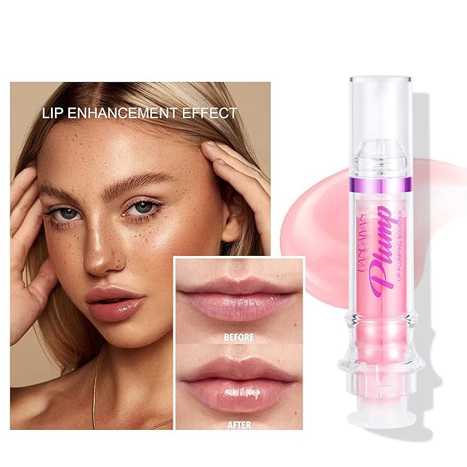 Natural Spicy Lip Plumping Booster Lip Plumping Oil，Lip Plumper Gloss, Ultra-Hydrating & Nourishing Plump and Pout Lip Plumper, Glossy Finish Fuller Lip Plumping Lip Gloss for Women Girls(04#)