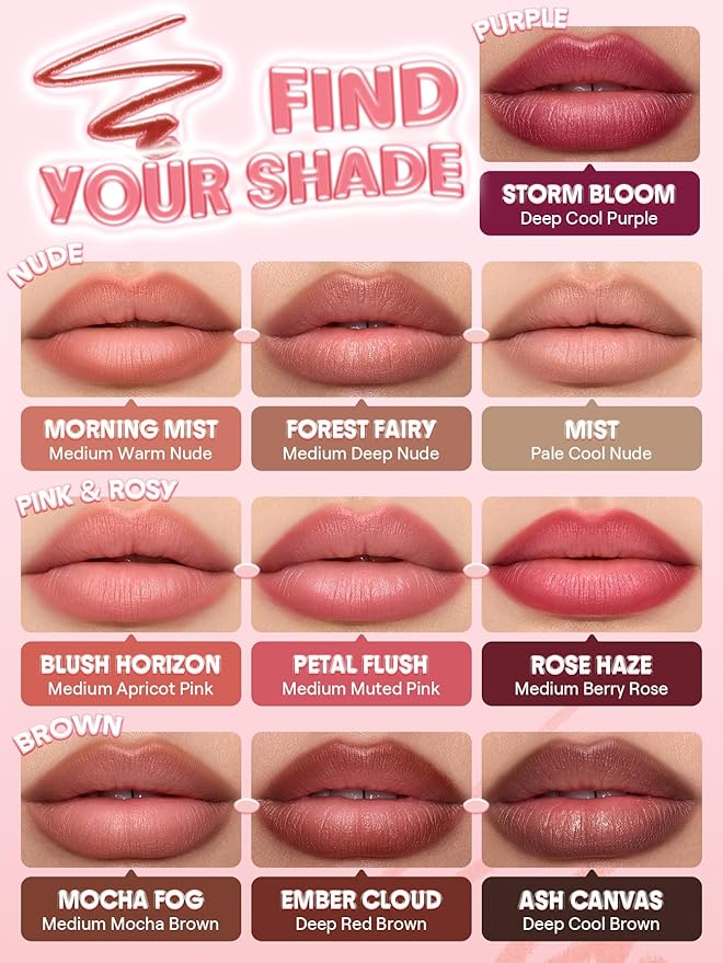 SHEGLAM Cloudline Blur Lip Liner Long Lasting,Vegan & Cruelty-Free Lip Stain-Petal Flush