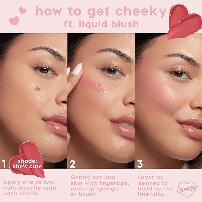 ColourPop Weightless Liquid Blush - Hydrating, Liquid Blush for Cheeks - Glowy Summer Makeup with Hyaluronic Acid for a Healthy Glow - Designed with a Doe Foot Applicator - Wildest (0.30 oz)