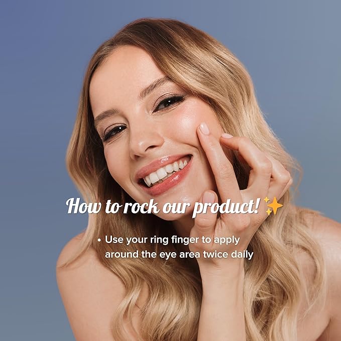 Eye Serum Anti Aging Rose and Green Tea 1.33 OZ with Hyaluronic Acid, Vitamin C and E Anti Puffiness, Anti Wrinkle, Dark Circles Skin Care Products (PACKAGING MAY VARY)